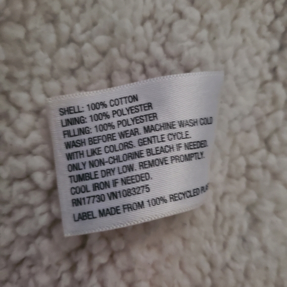 Cherokee Sherpa cotton army green jacket kids sz 4T - Picture 8 of 10